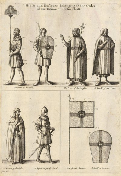 Members of the Order of Christ by Wenceslaus Hollar